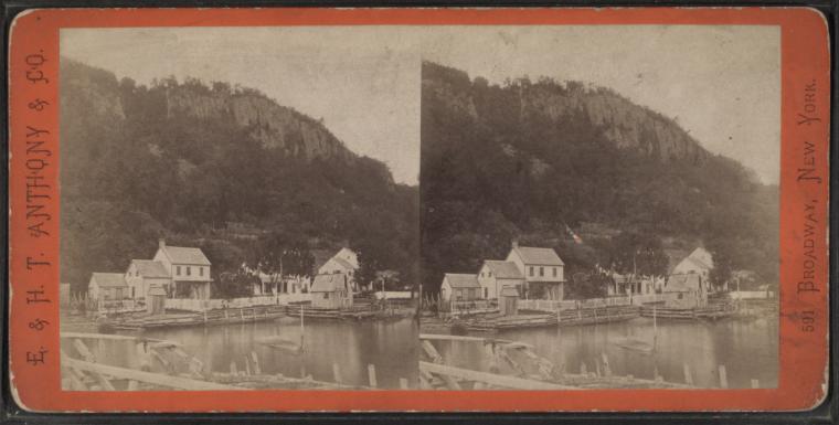 Palisades above Fort Lee c. 1870, NYPL Robert Dennis Collection