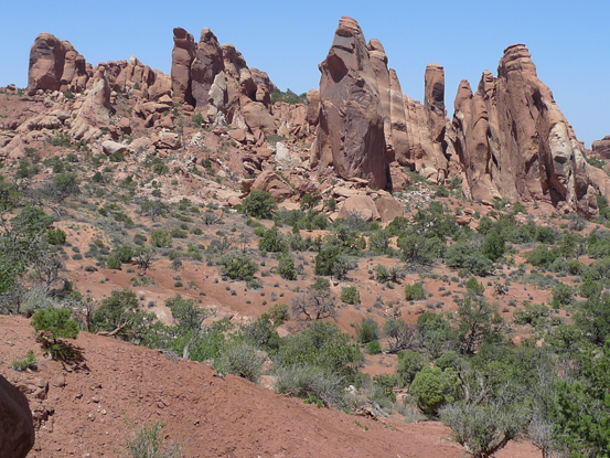 Rugged landscape in Arches National Park