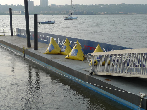 Temporary Pier on the river at 98th Street