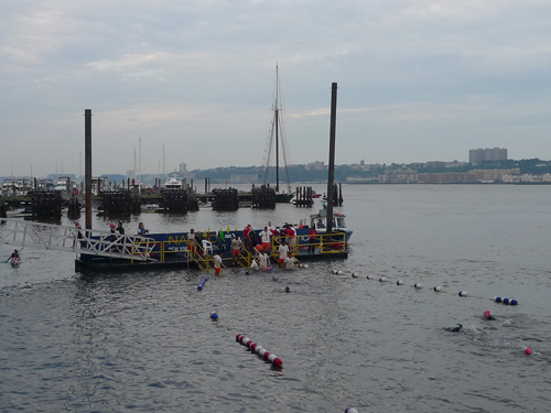 Swim Finish just north of the 79th Street Boat Basin