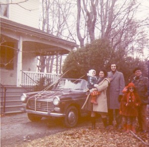 Peugeot 404, front end with Christmas tree and relatives